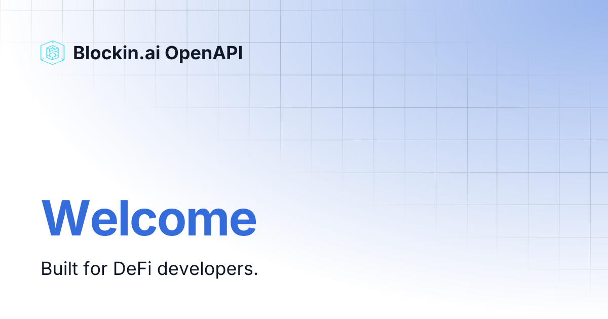 Welcome | Blockin.ai OpenAPI